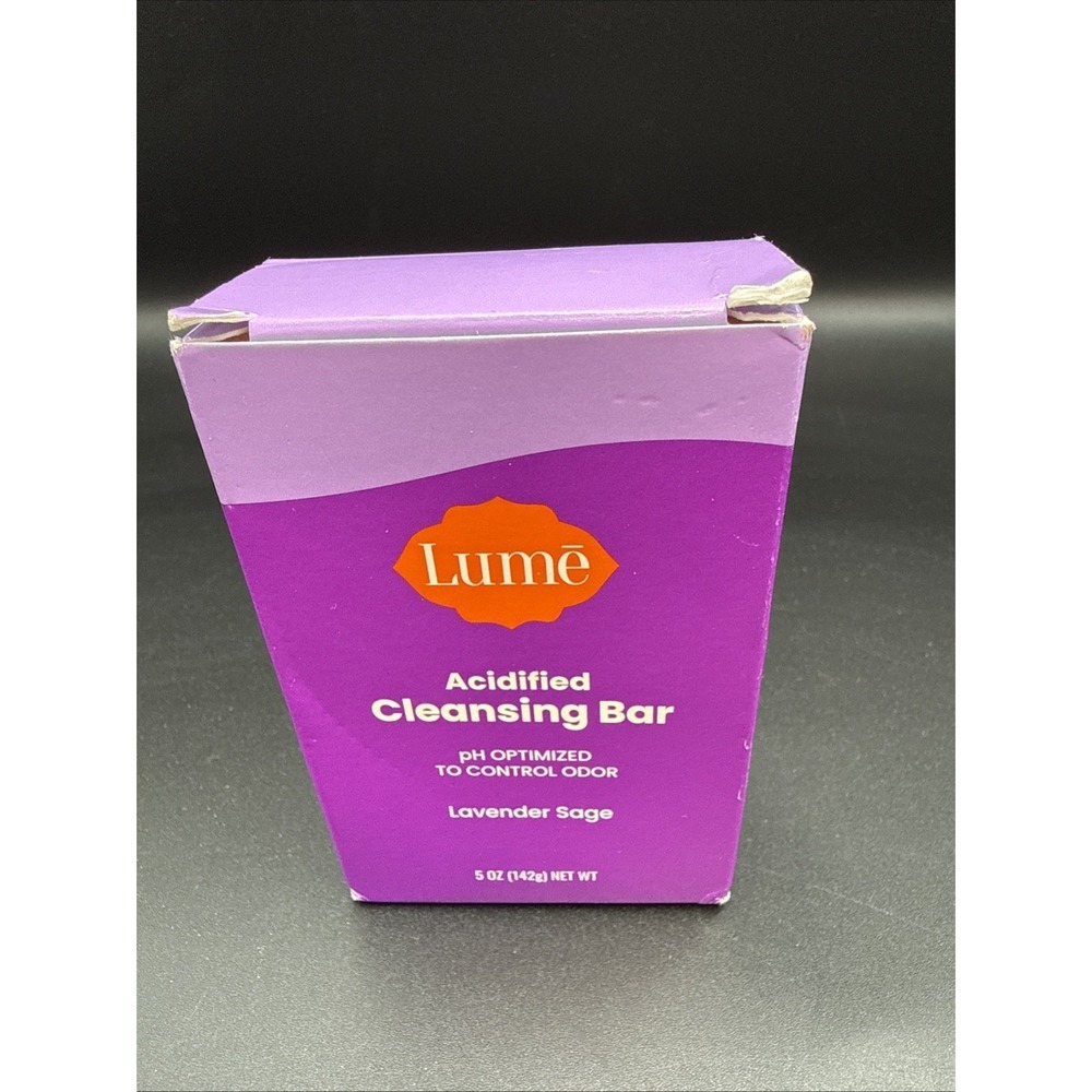 Lume LAVENDER SAGE Acidified Cleansing Bar Soap 5 oz - pH Optimized Control Odor